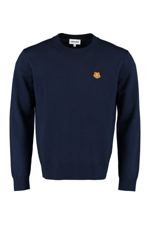 Crew-neck wool sweater-0